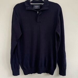 Charles Tyrwhitt 100% Merino Wool Sweater V-Neck with Collar